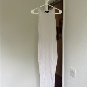 Forever 21 White Halter Sheath Maxi Dress